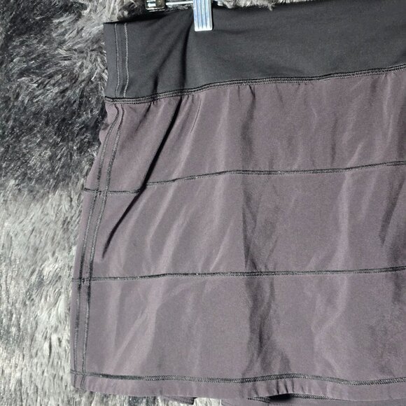 Lululemon Pace Rival Mid Rise Skirt Black Women’s Estimated Size 10 - Picture 2 of 8